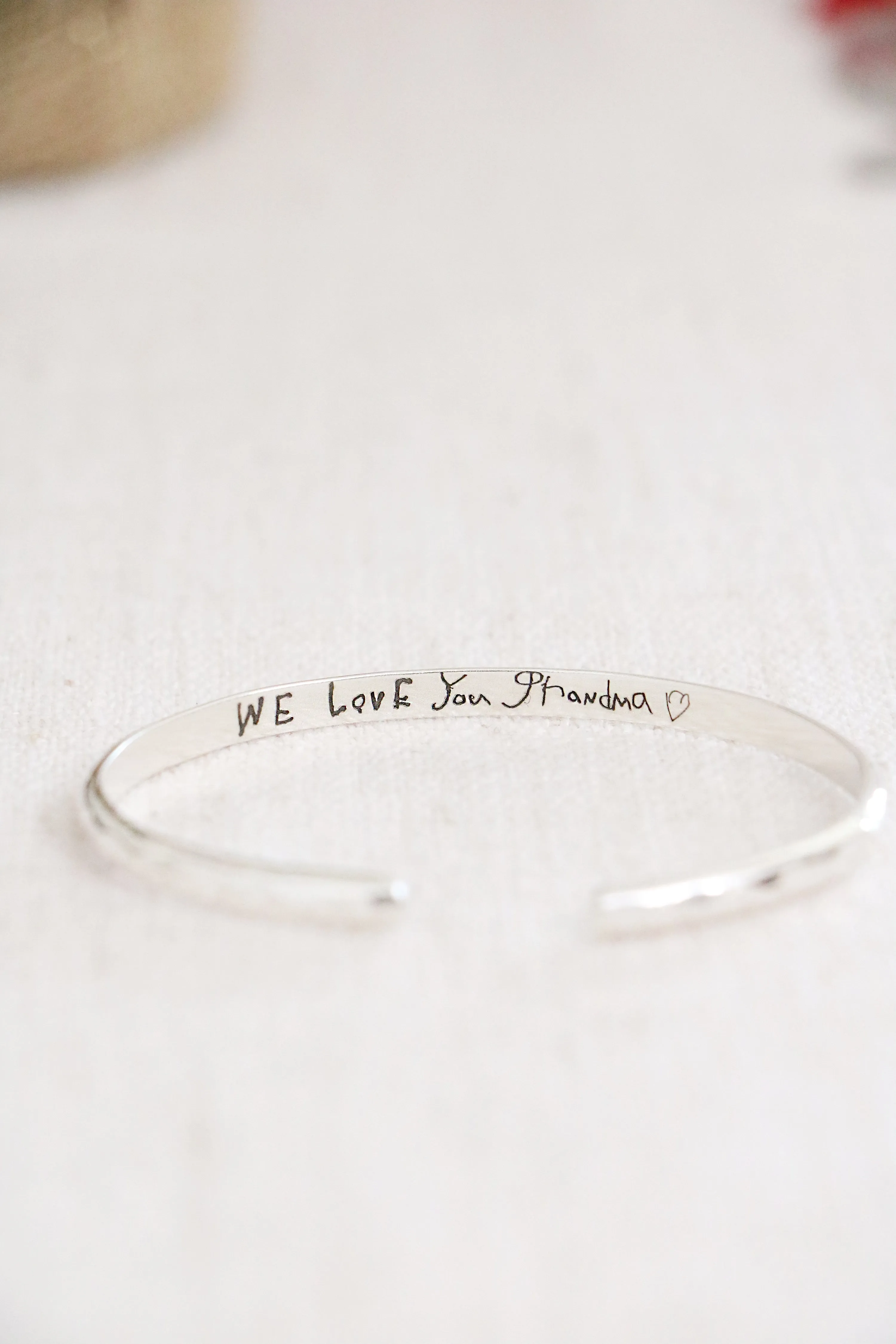 handwriting cuff bracelet { silver   gold }