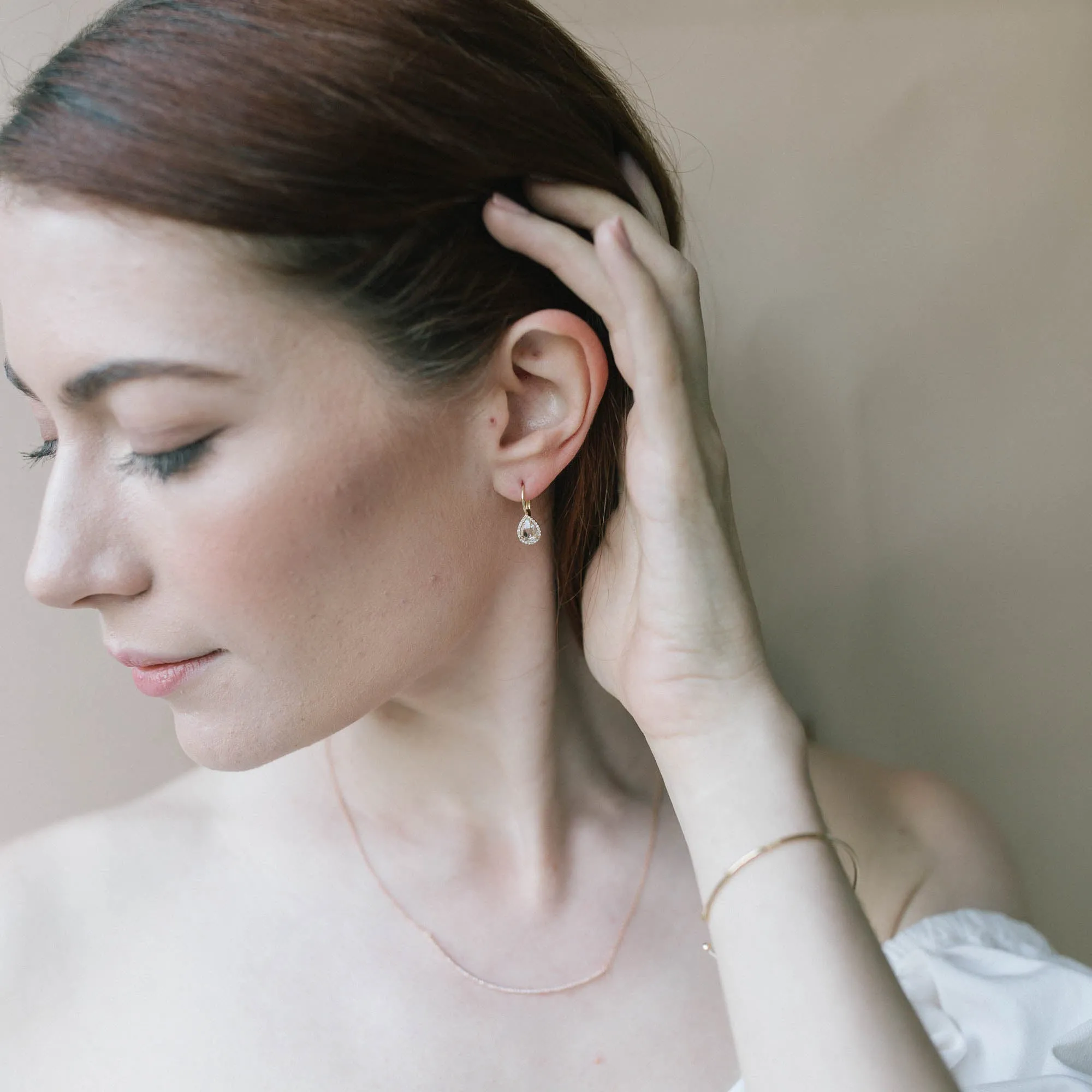 Harmony White Topaz Drop Earrings