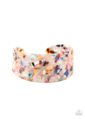 HAUTE Under the Collar - Multi - Colored Acrylic Paparazzi Cuff Bracelet