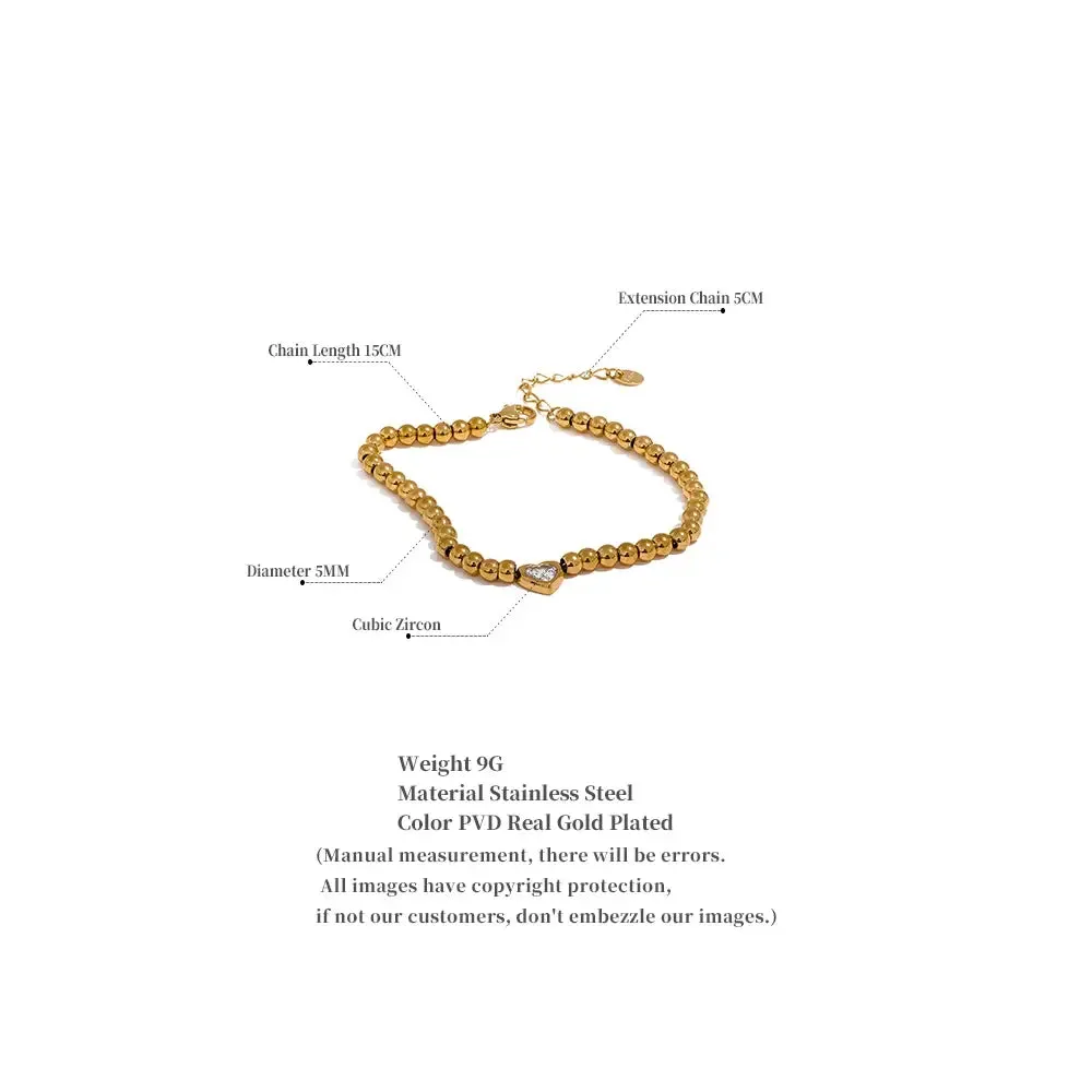 Heart Zircon Bracelet