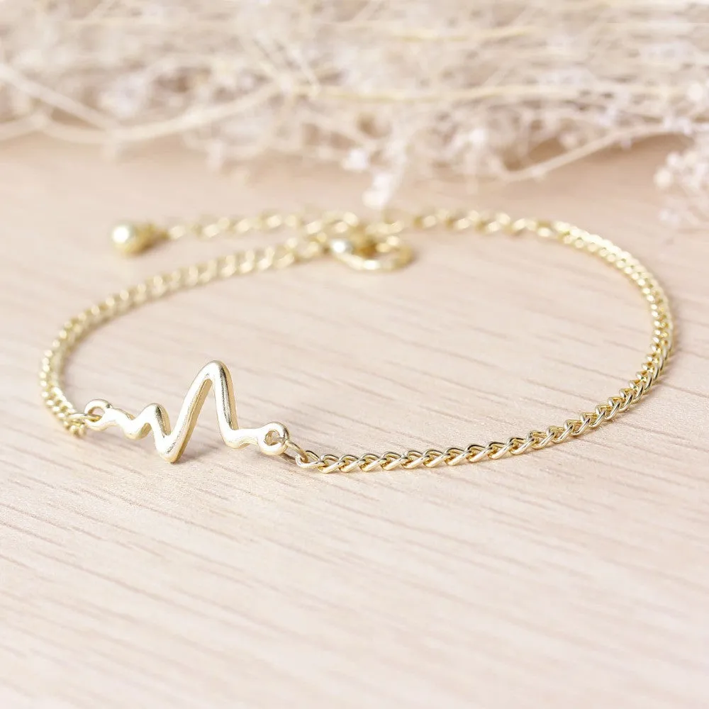 Heartbeat chain Bracelet