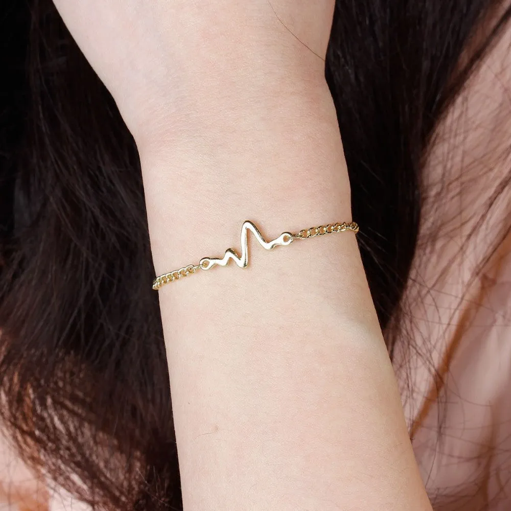 Heartbeat chain Bracelet