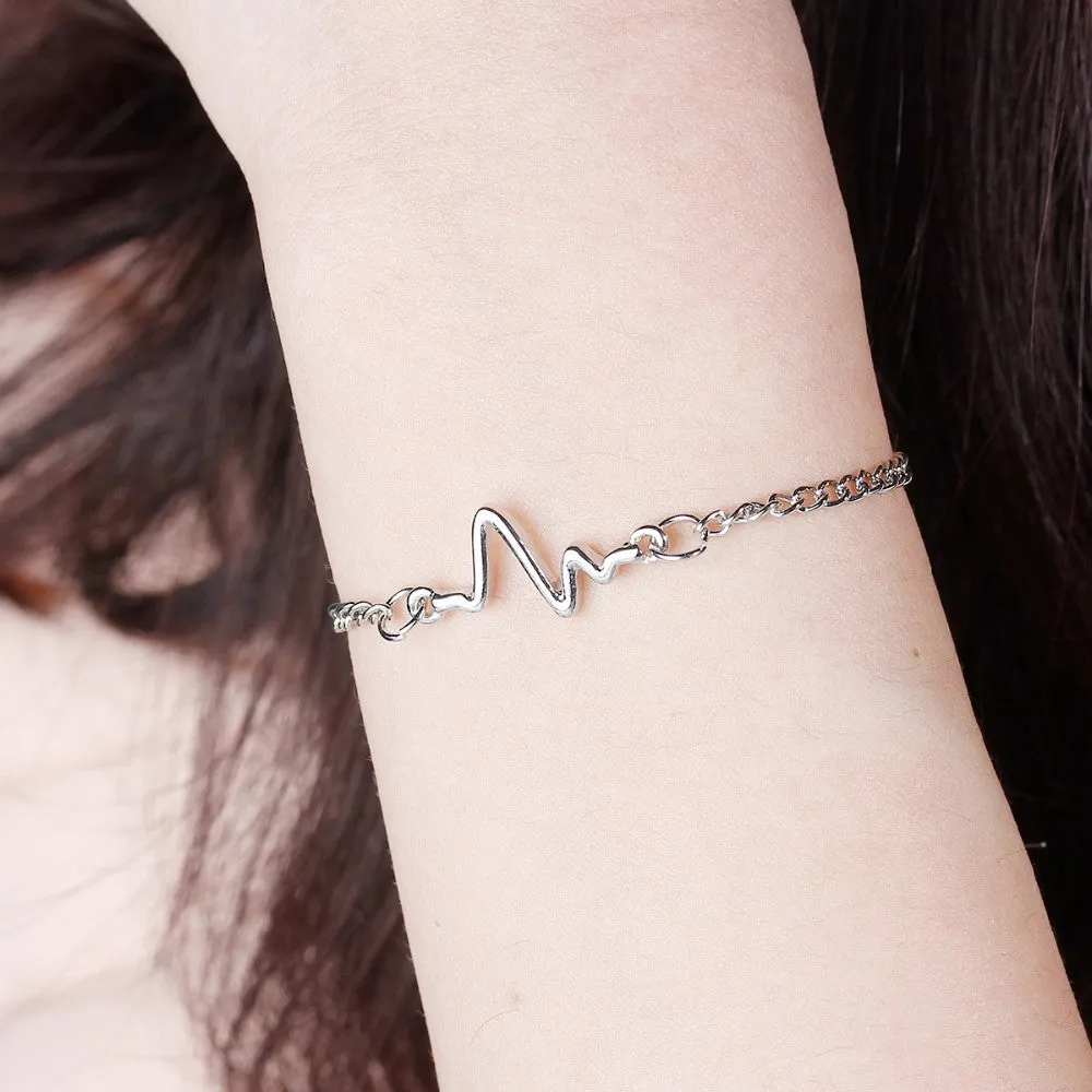 Heartbeat chain Bracelet