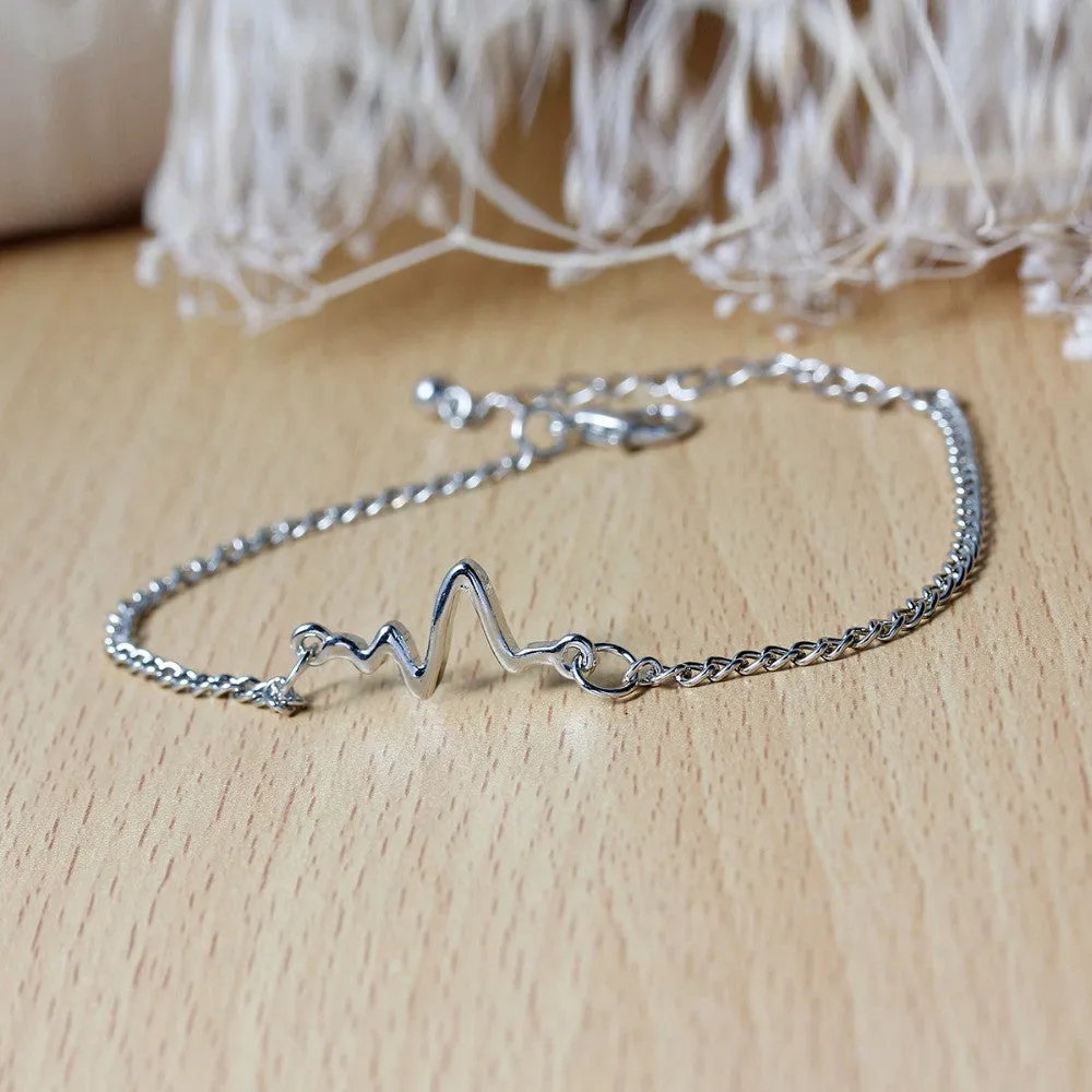 Heartbeat chain Bracelet