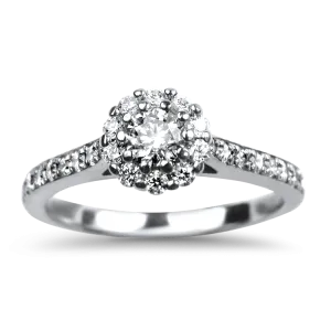 Hearts On Fire Estate 18k White Gold Diamond Engagement Ring