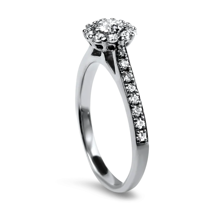 Hearts On Fire Estate 18k White Gold Diamond Engagement Ring