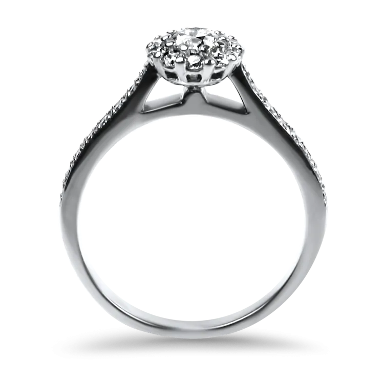 Hearts On Fire Estate 18k White Gold Diamond Engagement Ring