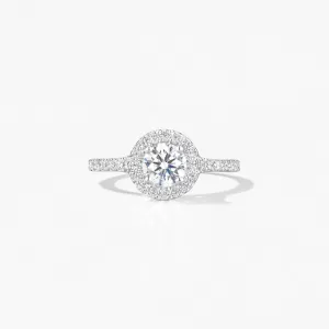 Hearts On Fire Transcend Single Halo Platinum Diamond Engagement Ring - 0.73ctw