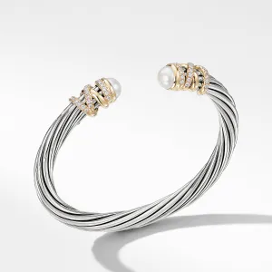 Helena Bracelet with Pearls and Diamonds, Size Medium