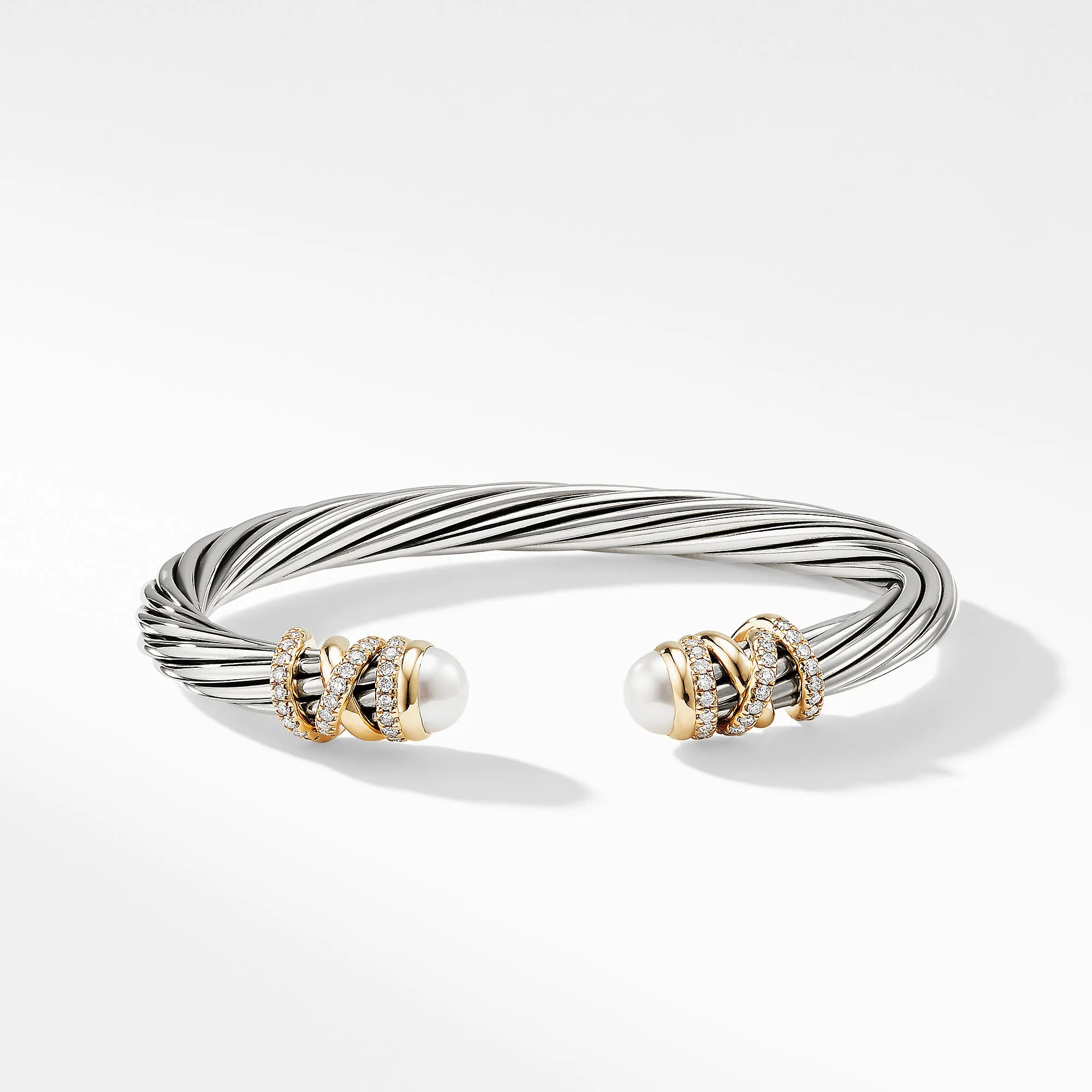 Helena Bracelet with Pearls and Diamonds, Size Medium