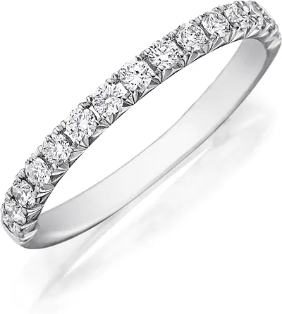 Henri Daussi Pave Diamond Wedding Band