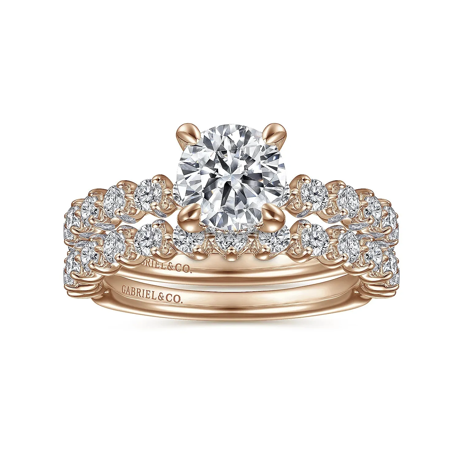 Hidden Halo Round Diamond Engagement Ring Mounting