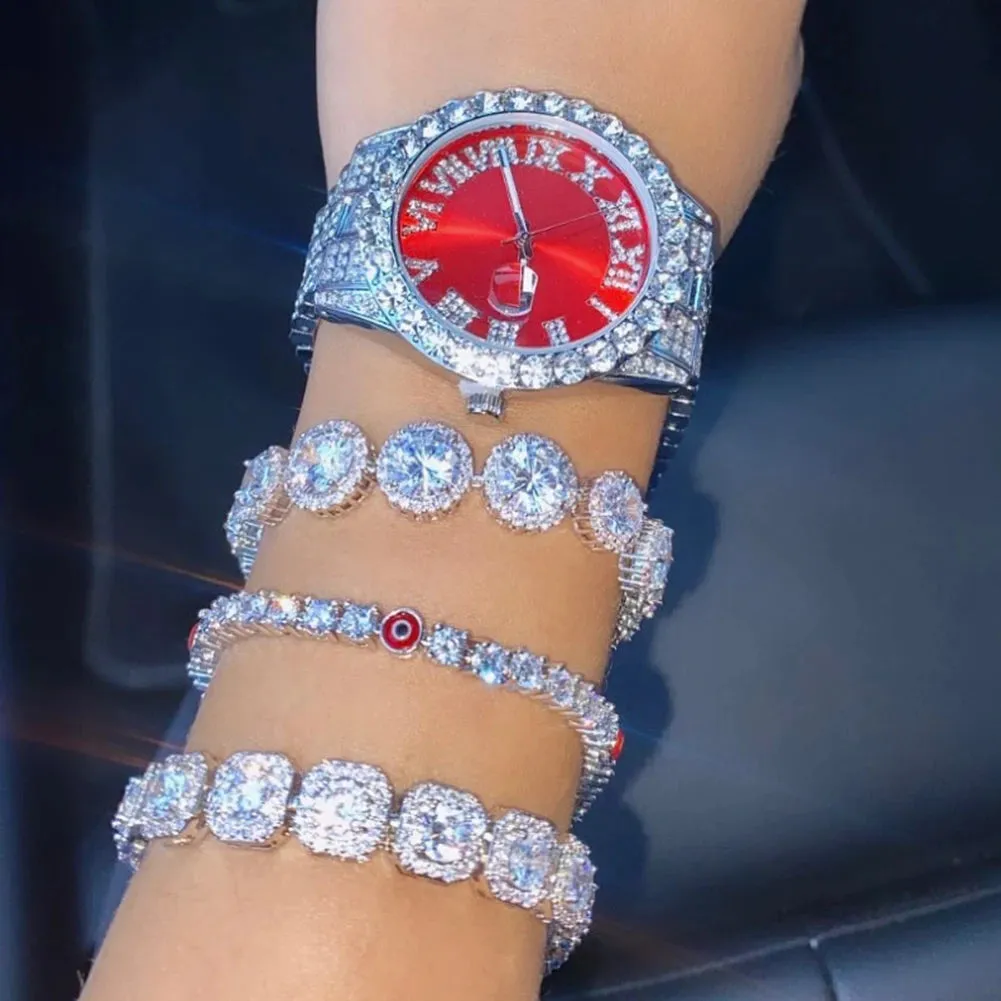 Hip Hop Bling Trio Cuban Chain Jewelry Set