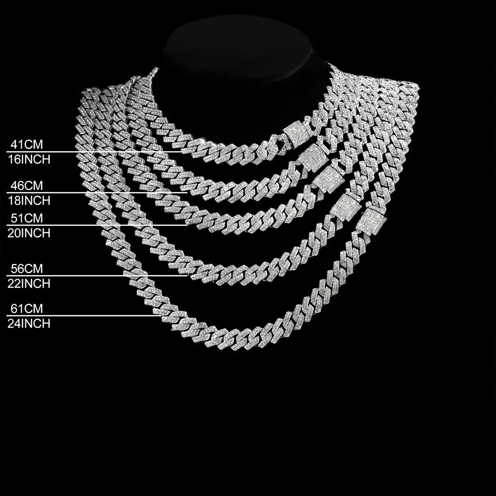 Hip Hop Bling Trio Cuban Chain Jewelry Set