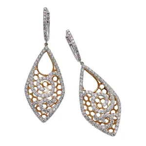 Honey Comb Diamond Earrings