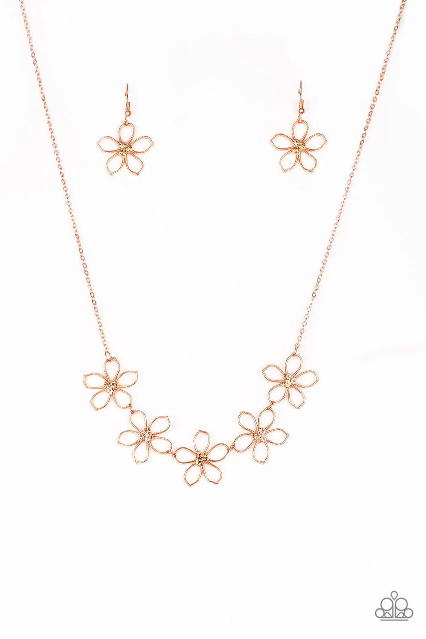 Hoppin Hibiscus Copper Paparazzi Necklace
