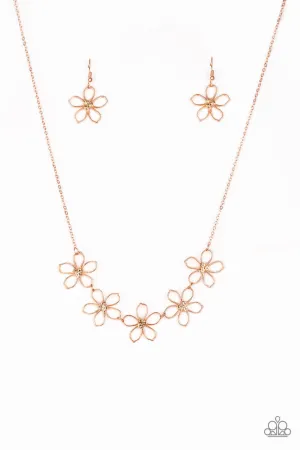Hoppin Hibiscus Copper Paparazzi Necklace