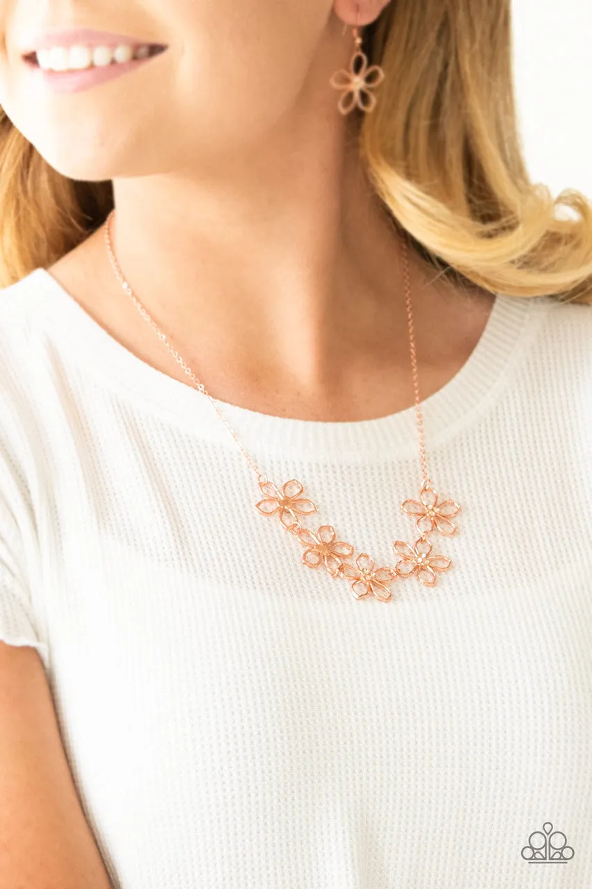 Hoppin Hibiscus Copper Paparazzi Necklace