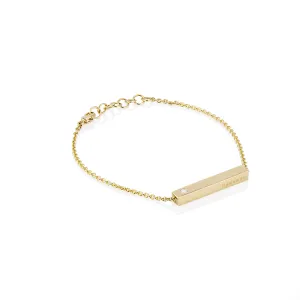 Horizontal Bar Bracelet on Chain
