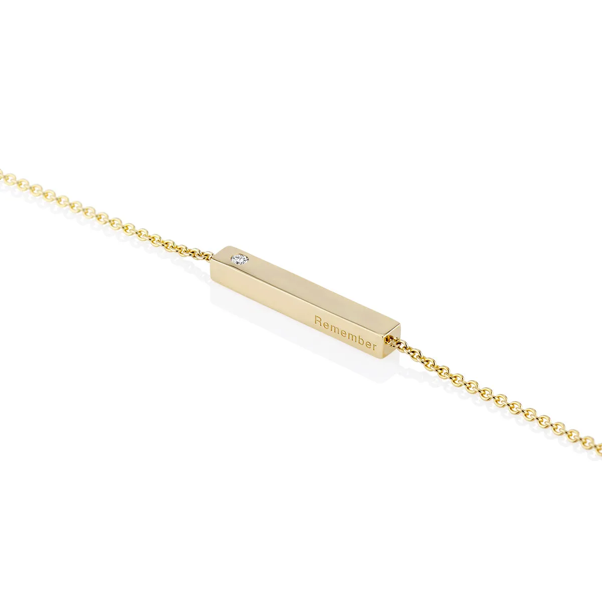 Horizontal Bar Bracelet on Chain