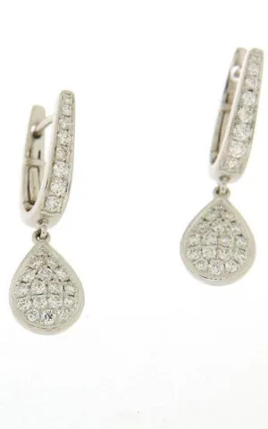 Hulchi Belluni Funghetti Collection Drop Earings White Gold with Diamonds