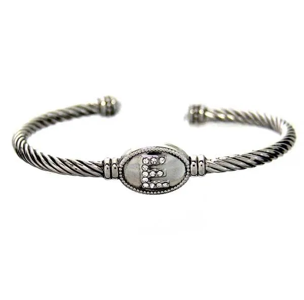 Initial Bracelet Cuff-Rope