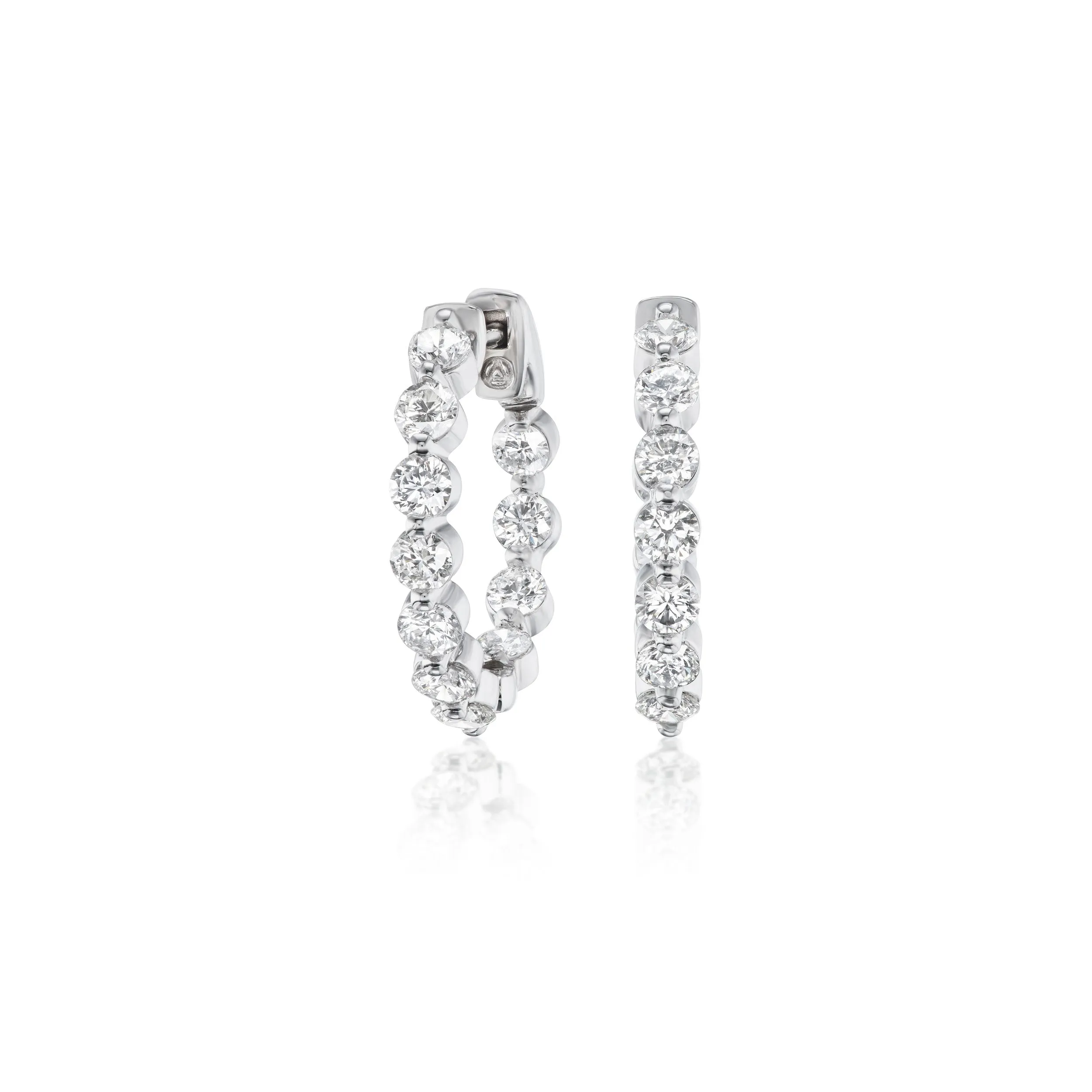 Inside-Out Diamond Hoop Earrings