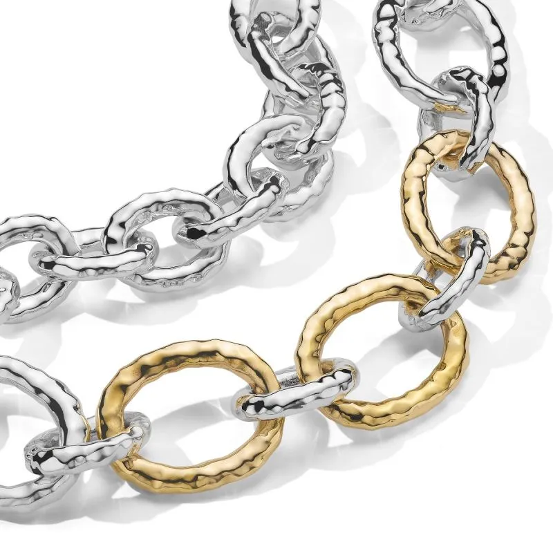 IPPOLITA Chimera Sterling Silver and 18K Yellow Gold Bastille Chain Link Necklace