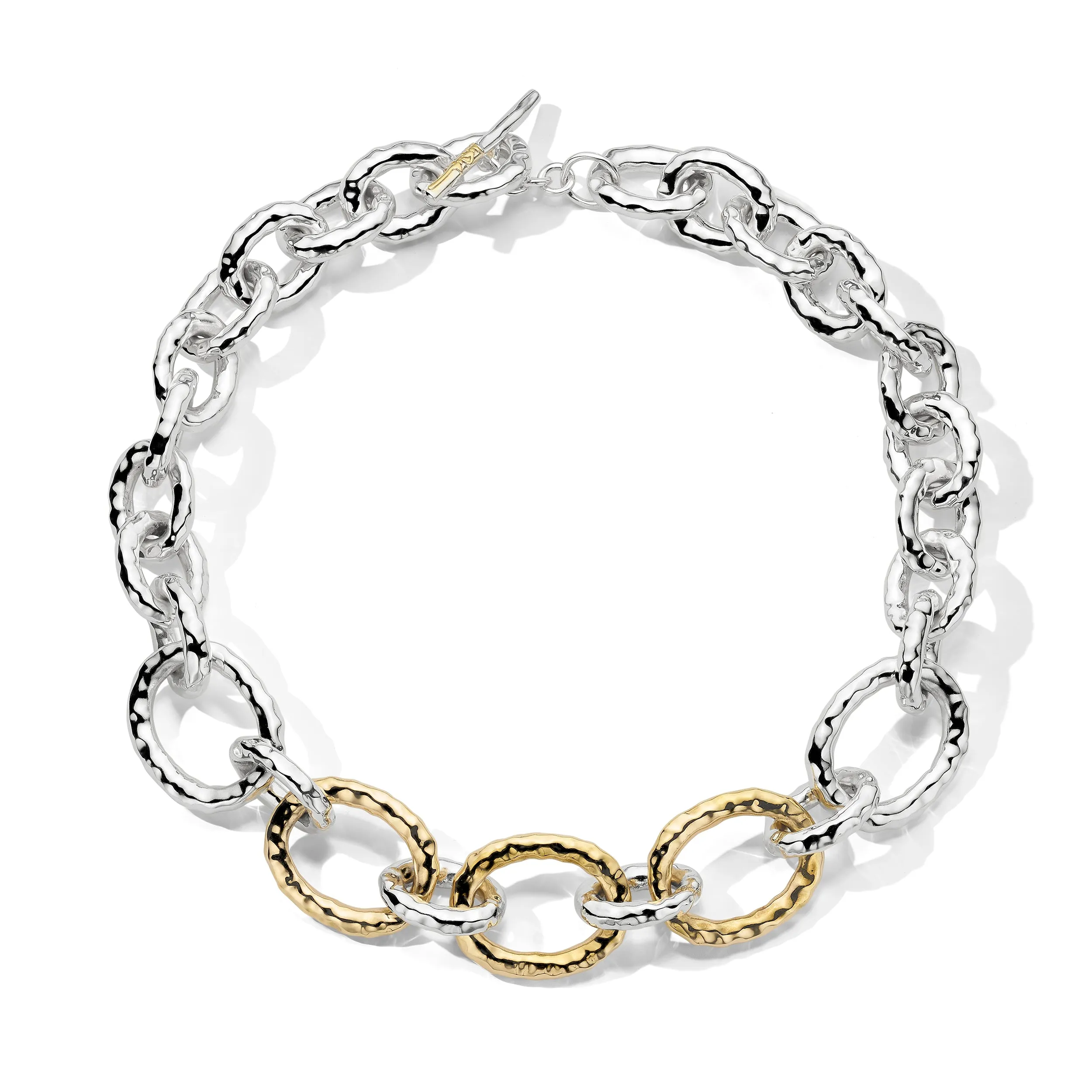 IPPOLITA Chimera Sterling Silver and 18K Yellow Gold Bastille Chain Link Necklace