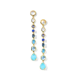 IPPOLITA Rock Candy 8-Stone Linear Drop Earrings in Mare