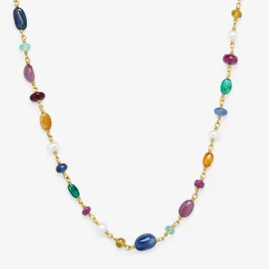 Isabella "Grand Treasure Chest" Necklace in 20K Peach Gold- 24"