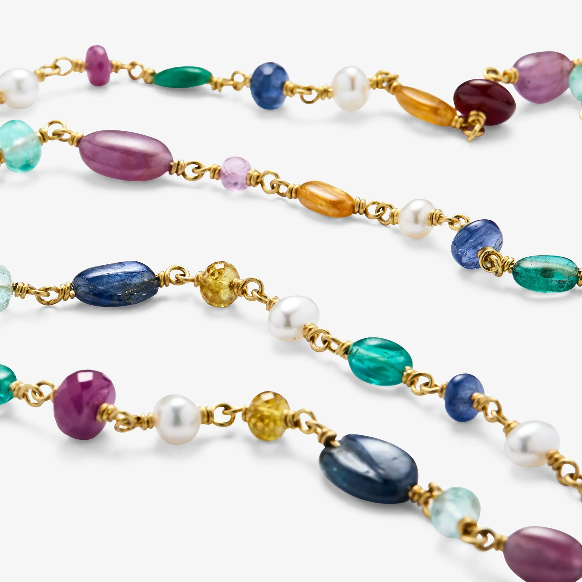 Isabella "Grand Treasure Chest" Necklace in 20K Peach Gold- 24"