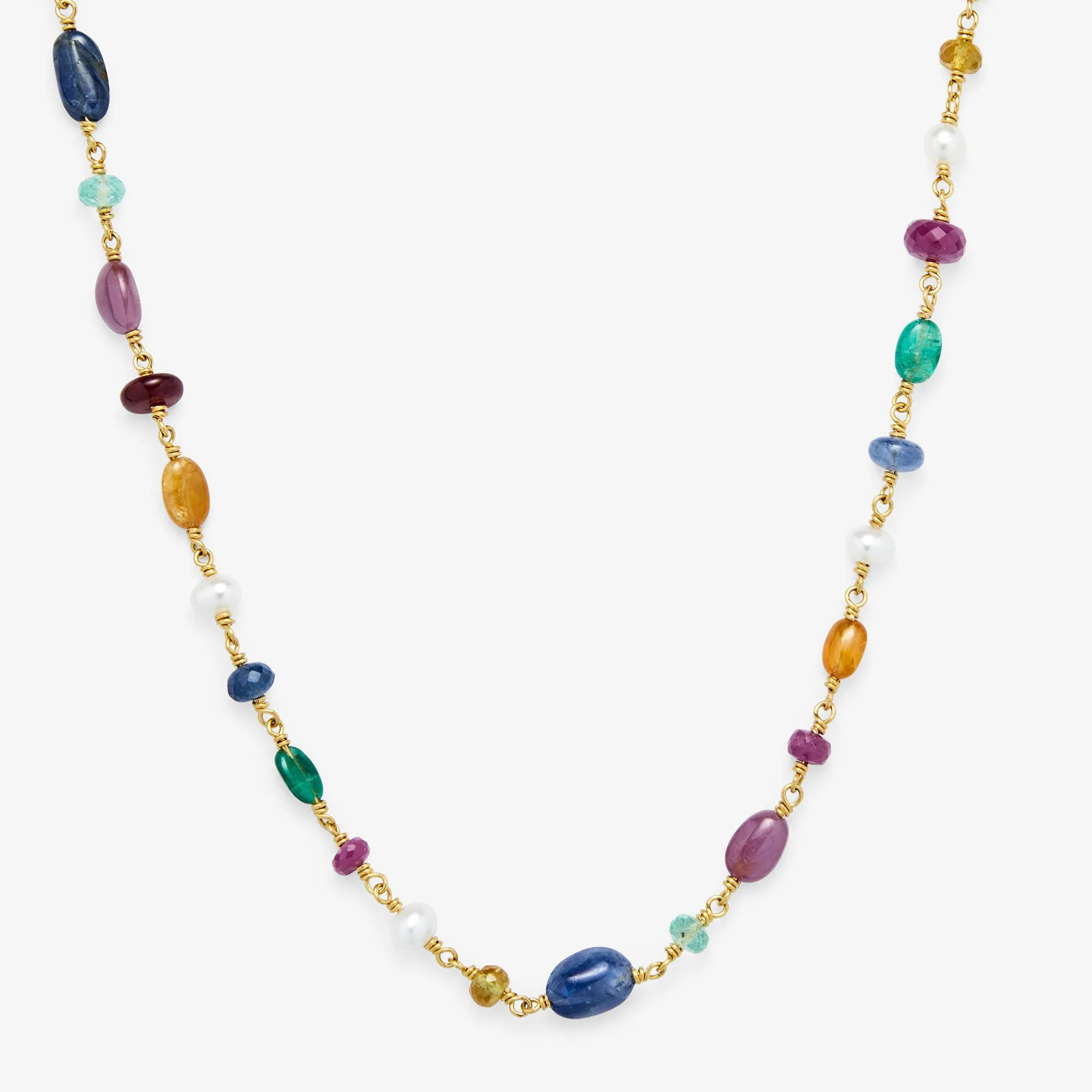 Isabella "Grand Treasure Chest" Necklace in 20K Peach Gold- 24"
