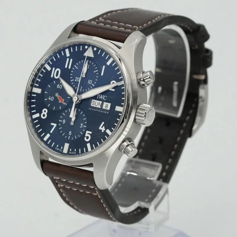 IWC Pilot Chronograph IW377714 B&P 2021 Le Petit Prince Blue Dial 43mm