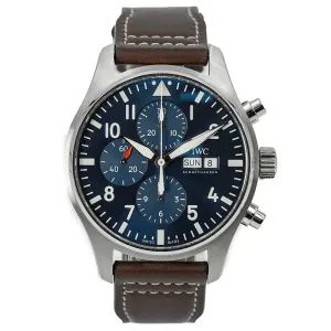 IWC Pilot Chronograph IW377714 B&P 2021 Le Petit Prince Blue Dial 43mm