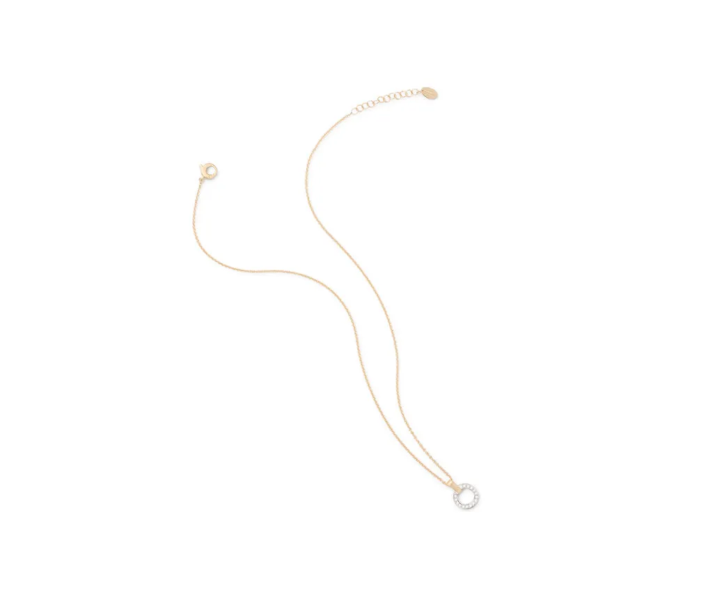 Jaipur Link 18K Yellow & White Gold Flat-Link Diamond Pendant Necklace