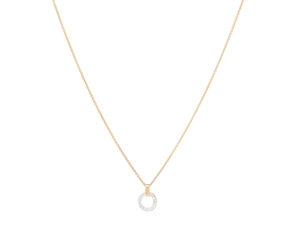 Jaipur Link 18K Yellow & White Gold Flat-Link Diamond Pendant Necklace