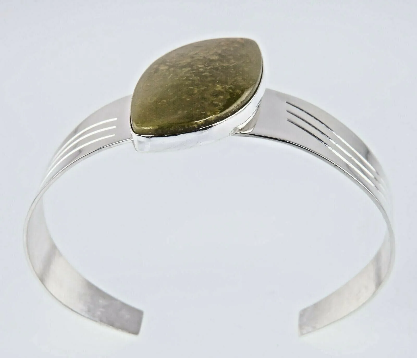 Jay King DTR Sterling Silver Cuff & Ring Set w/ Green Jasper