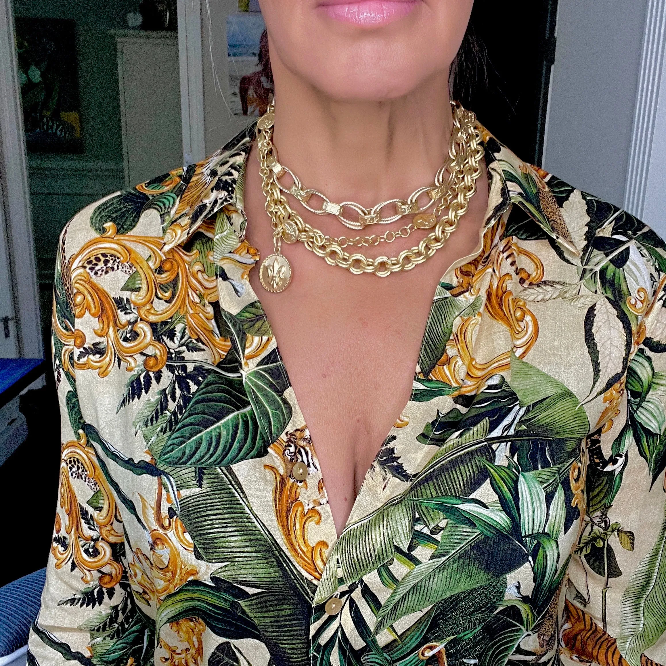 Jayden Double Circle Link Chain Necklace