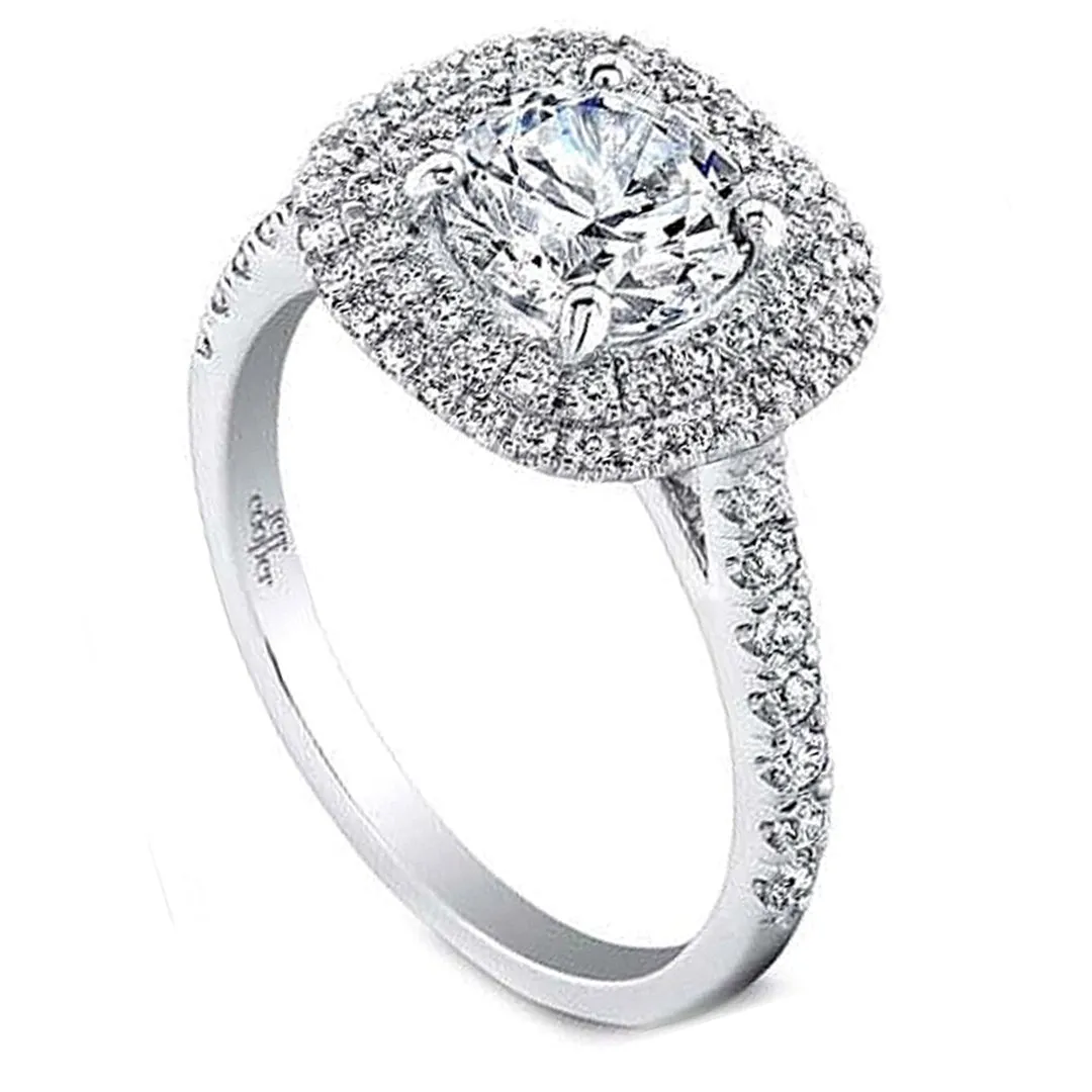 Jeff Cooper 'Teagan' Double Halo Diamond Engagement Ring