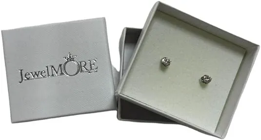 JewelMore LAB-GROWN Diamond 14K Round Cut Diamond Earrings for Women | 4 Prong Push Back Ultra Premium Collection | 1 cttw to 8 cttw Ring H-I Color, VS1-VS2 Clarity