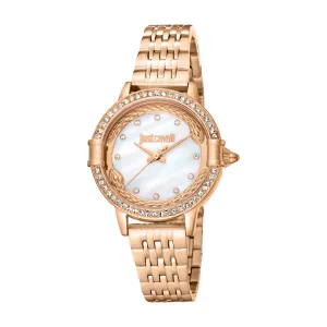 Just Cavalli Women's Rose Gold Watch with White MOP Dial and Rose Gold Bracelet