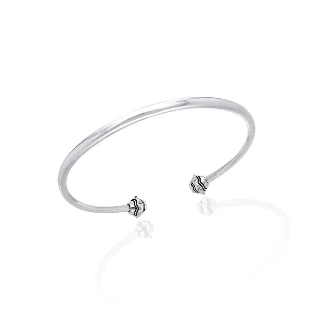 Justify For Bead Sterling Silver Cuff Bracelet TBA073