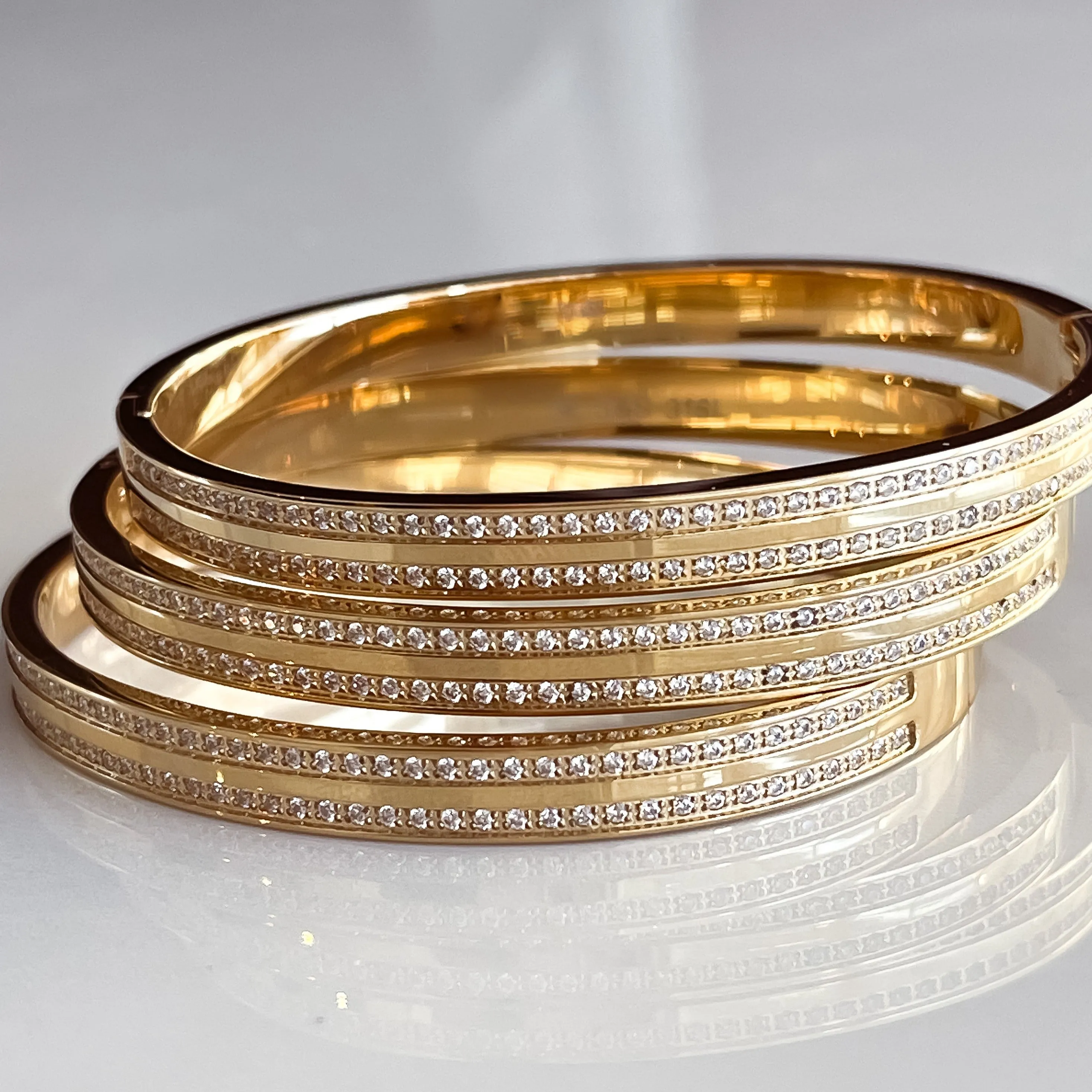 Kaleidoscope Wide Pavé Bangle Cuff