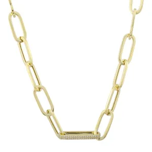 KARY PAPERCLIP DIAMOND NECKLACE