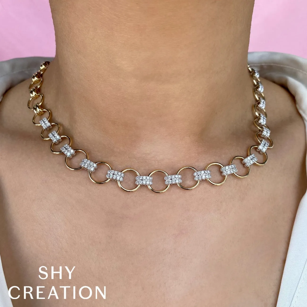 Kate 14K Yellow Gold 2.13 ct Diamond Link Necklace