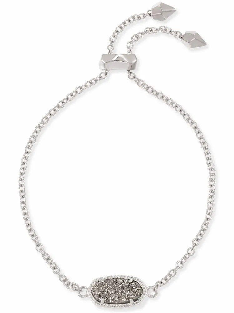 Kendra Scott - Elaina Adjustable Chain Bracelet Silver Platinum Drusy