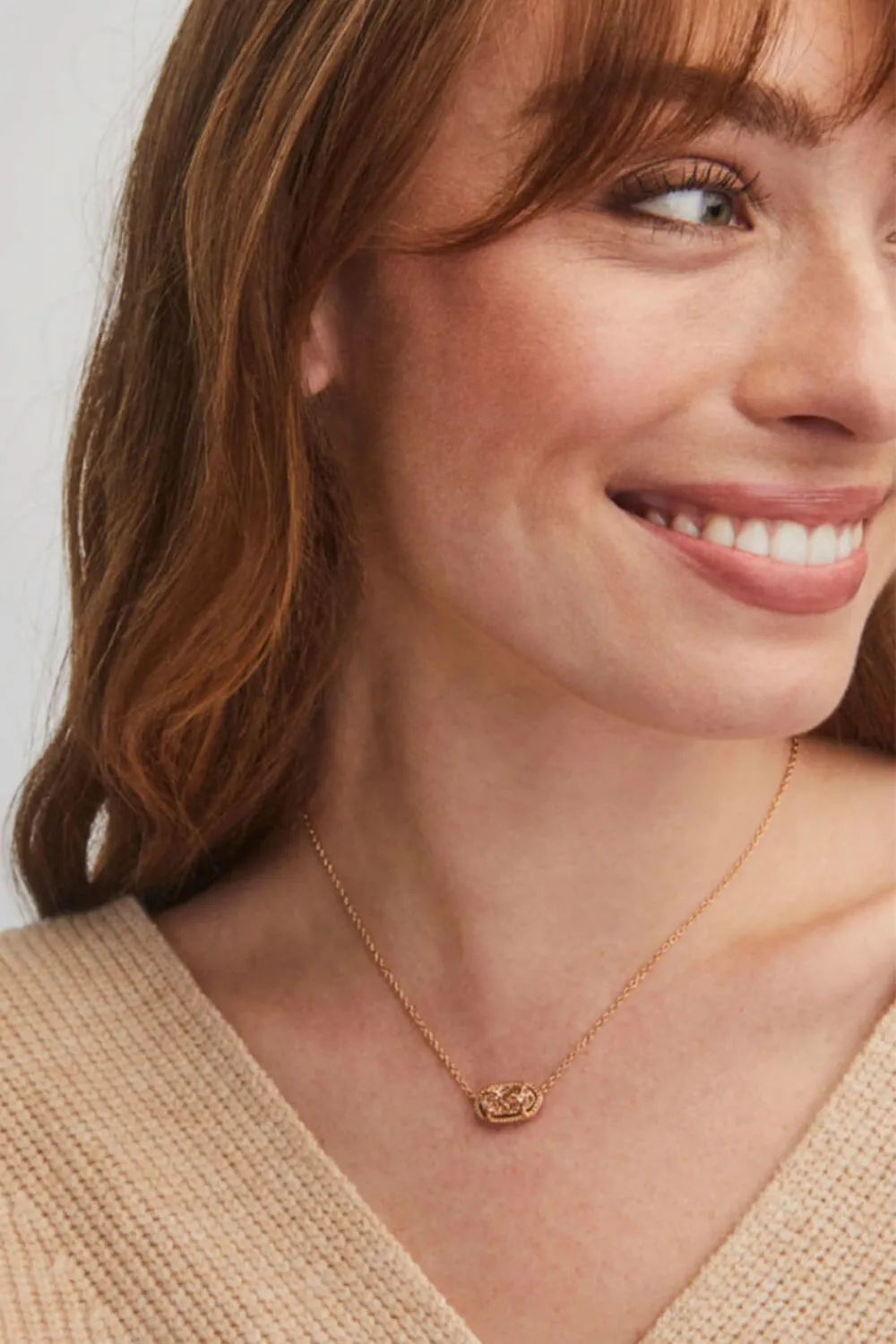 Kendra Scott Elisa Rose Gold Pendant Necklace in Rose Gold Drusy | 4217712489