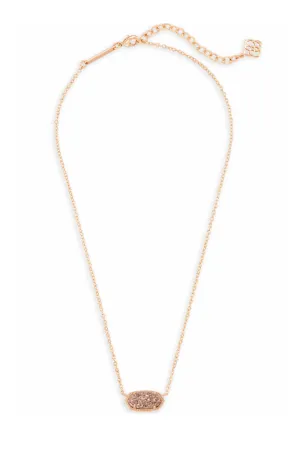 Kendra Scott Elisa Rose Gold Pendant Necklace in Rose Gold Drusy | 4217712489
