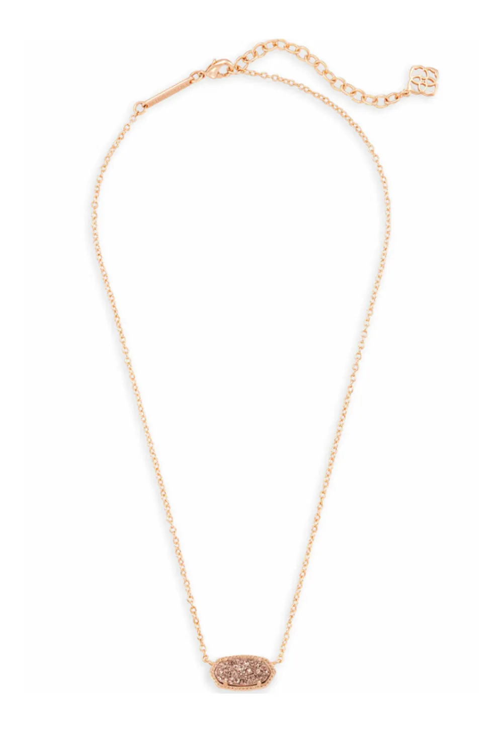 Kendra Scott Elisa Rose Gold Pendant Necklace in Rose Gold Drusy | 4217712489